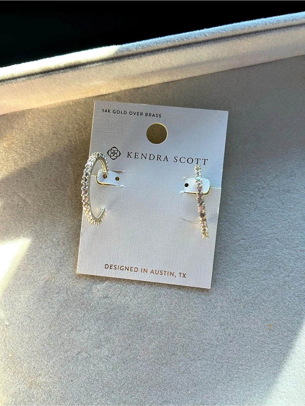 Kendra Scott Gold Crystal Hoop Earrings